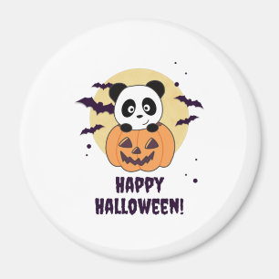 Imã Panda Em Pumpkin Doce Pandas Feliz Halloween