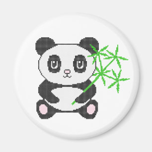 Imã Panda engraçada do ponto de cruz