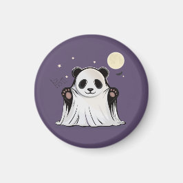Imã Panda Fantasma Fofo Sob a Lua