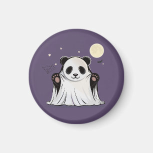 Imã Panda Fantasma Fofo Sob a Lua