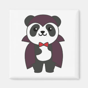 Imã Panda Halloween Custa Devil Kids Vampire Costume