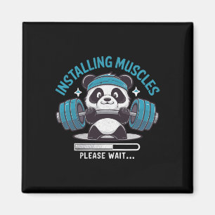 Imã Panda Instalando Músculos Por Favor Aguarde O Elev