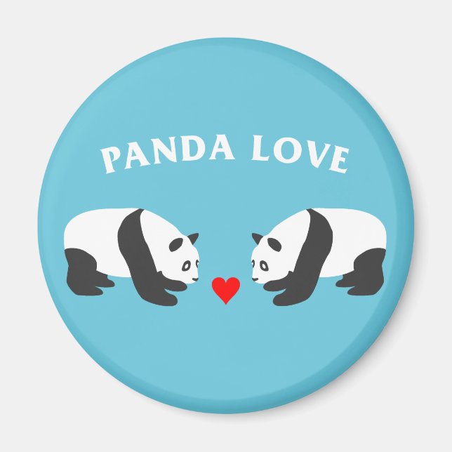 Imã Panda Love (azul) (Frente)