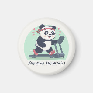 Imã Panda Motivacional Fofo em Esteira