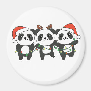 Imã Panda Natal Animais Fofos Pandas Magn