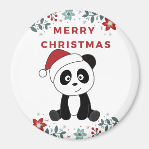 Imã Panda Natal Neve Inverno Animais Pandas Magnet