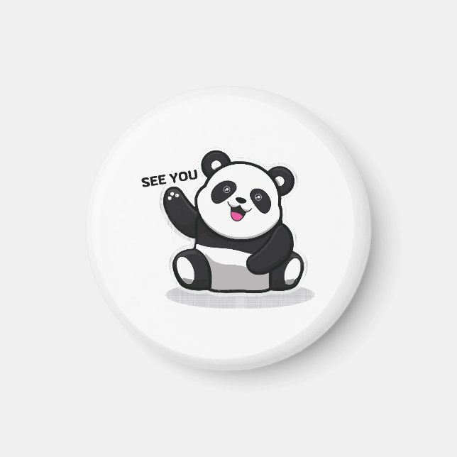 Imã panda pequeno fofo (Frente)