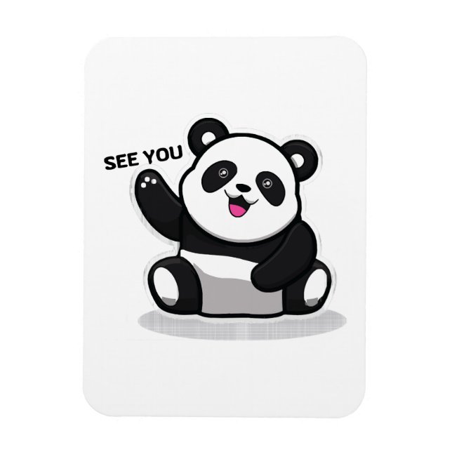 Ímã panda pequeno fofo (Vertical)