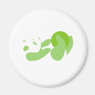 Imã Panda Playing (Verde)