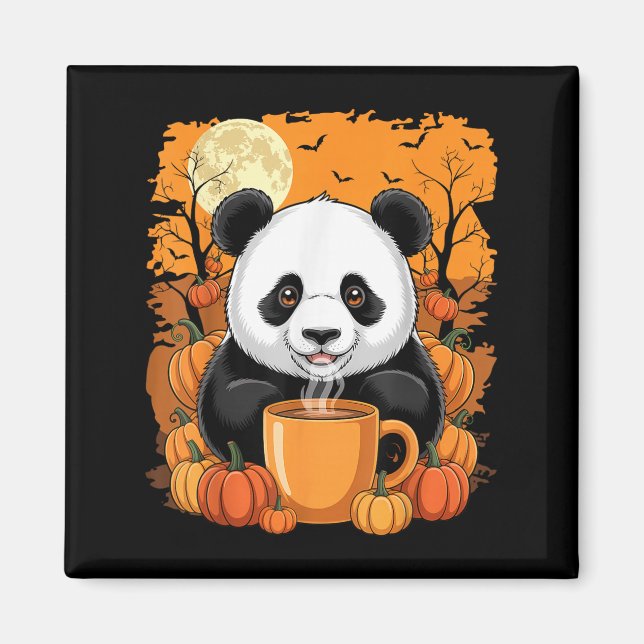 Imã Panda Pumpkin Sce No Outono Final (Frente)