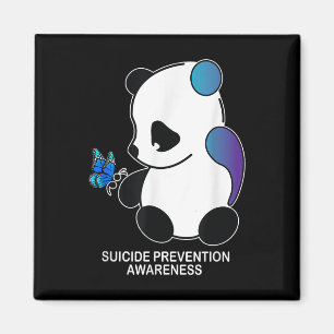 Imã Panda Semicolon Borboleta Prevenção Suicídio Aware