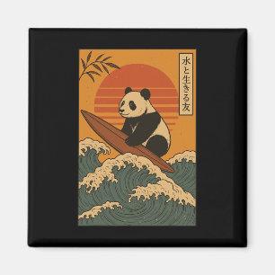 Imã Panda Surfando Japonês _1