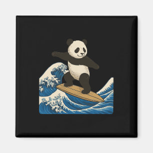 Imã Panda Surfando Japonês _3