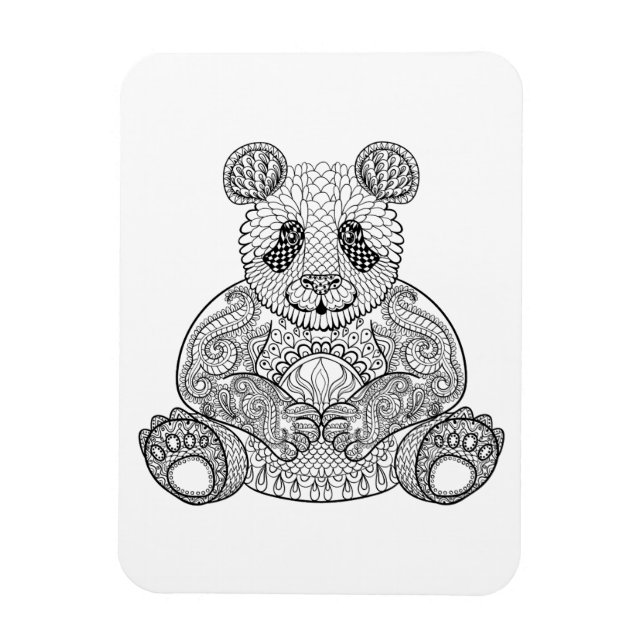 Ímã Panda tribal inspirada (Vertical)