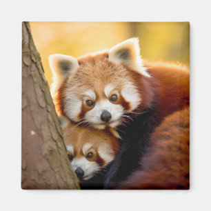 Imã Panda Vermelha Bela Selvagem Selvagem Liberdade