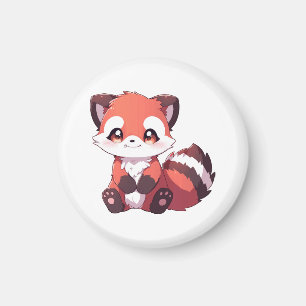 Imã panda vermelho fofo
