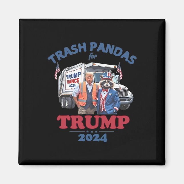 Imã Pandas De Lixo Para Trump 2024 (Frente)