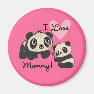 Imã Pandas eu amo mamães
