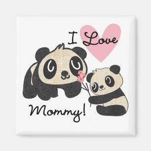 Imã Pandas eu amo mamães