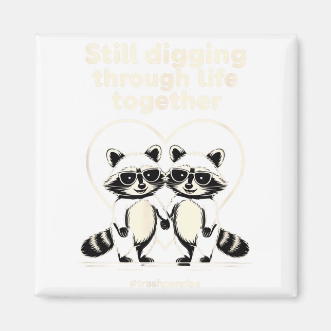 Imã Pandas Garbageiros Casais Correspondência Dia dos  (Frente)