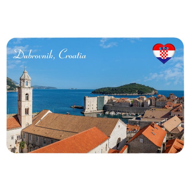 Ímã Panorama da cidade de Dubrovnik - Croácia (Horizontal)