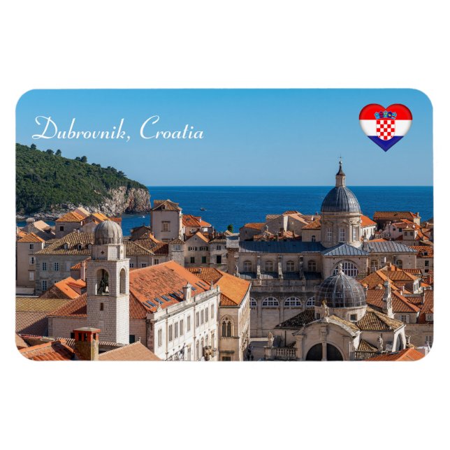 Ímã Panorama da cidade de Dubrovnik - Croácia (Horizontal)