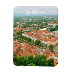 Ímã Panorama da Cidade de Liubliana, Lembrança de Viag
