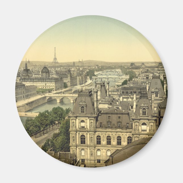 Imã Panorama das Sete Pontes, Paris, França (Frente)