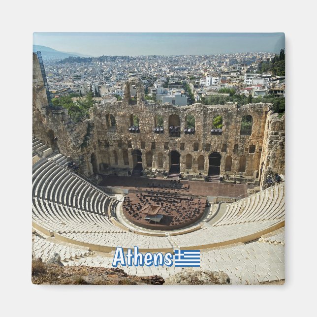 Imã panorama de Atenas, viagem (Frente)