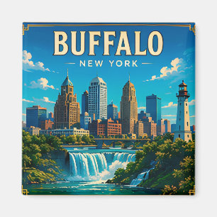 Imã 🌊 Panorama de Buffalo Nova York e Frente Marítima