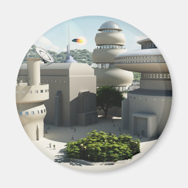 Imã Panorama de ficção científica futurística (Frente)