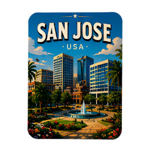 Ímã Panorama do Centro de San Jose