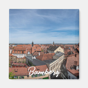 Imã Panorama vê a velha cidade de cima em Bamberg