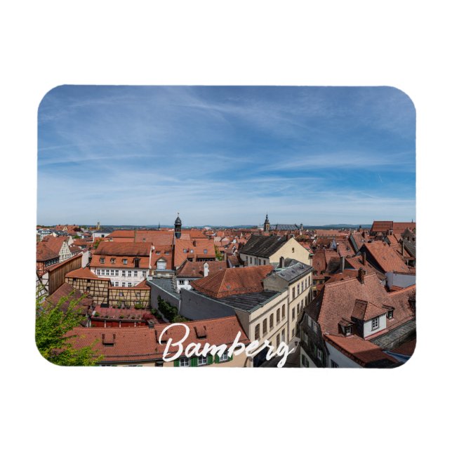 Ímã Panorama vê a velha cidade de cima em Bamberg (Horizontal)