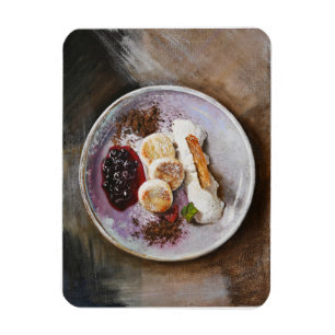 Ímã Panquecas de queijo com Berries - Comida Gourmet