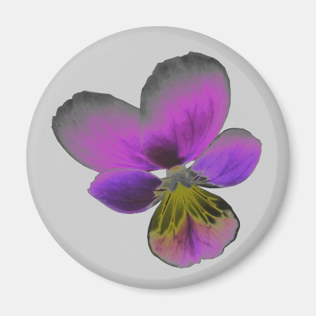 Imã Pansy Wild Dark Purple Magnet (Frente)