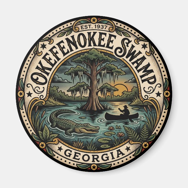 Imã Pântano Okefenokee EUA (Frente)