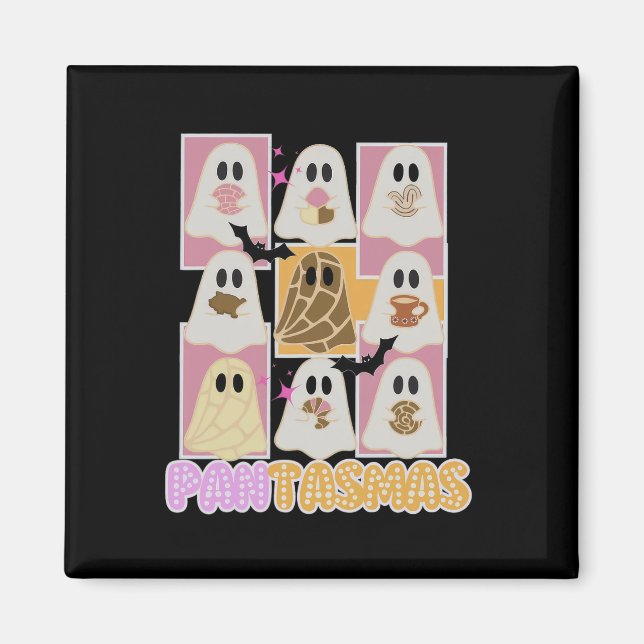 Imã Pantasmas Pan Dulce Fantasma Halloween Espanhol Me (Frente)