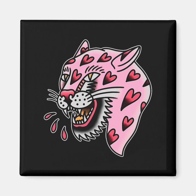 Imã Pantera Rosa X Coração Amor Tradicional Flash Prêm (Frente)