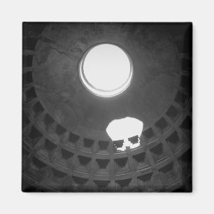 Imã Pantheon Light Skull Roma Itália Preto e Branco