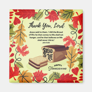 Imã PÃO DA VIDA Feliz Ação de Graças