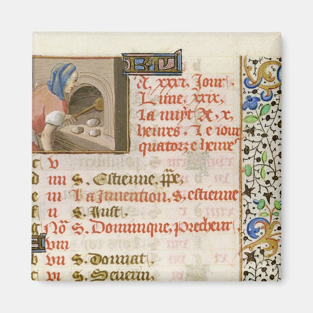 Imã Pão de assar, de um Livro de Horas (Frente)