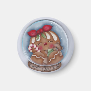 Imã Pão-de-espécie do Natal e ímã doces do urso