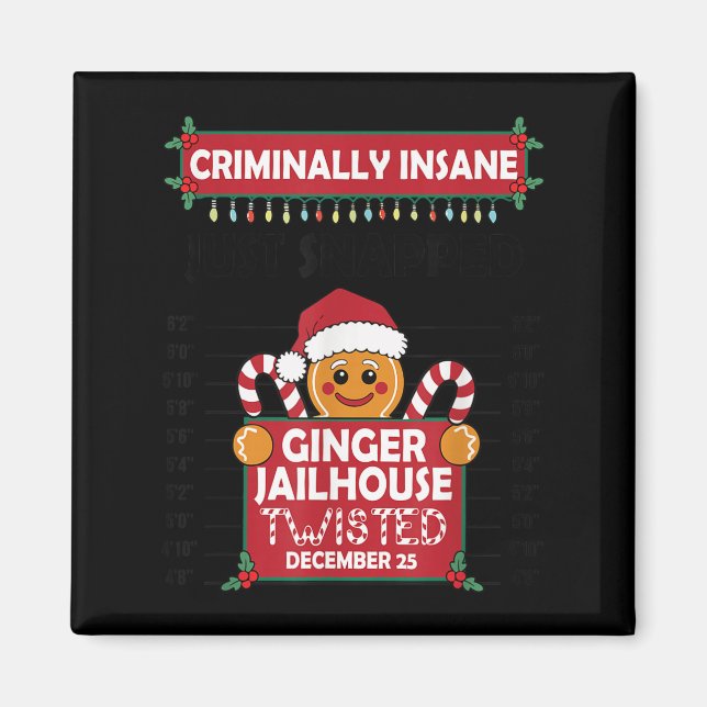Imã Pão de Natal - Gengibre Ginger Jailhouse Crimina (Frente)