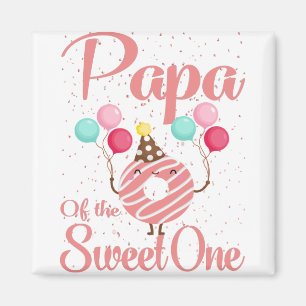 Imã Papá Do primeiro aniversario Da Família Doce