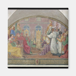 Imã Papa Eugene IV que Consecrating o convento de San