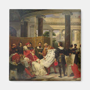 Imã Papa Júlio II ordenando Bramante