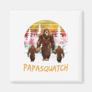 Imã Papa Squatch Retro Bigfoot Sasquatch Yeti Fath