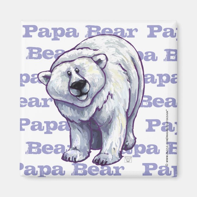 Imã Papa Urso Polar Magnético (Frente)