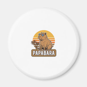 Imã PAPABARA Capivara Pai Design Vetorial Retro_1